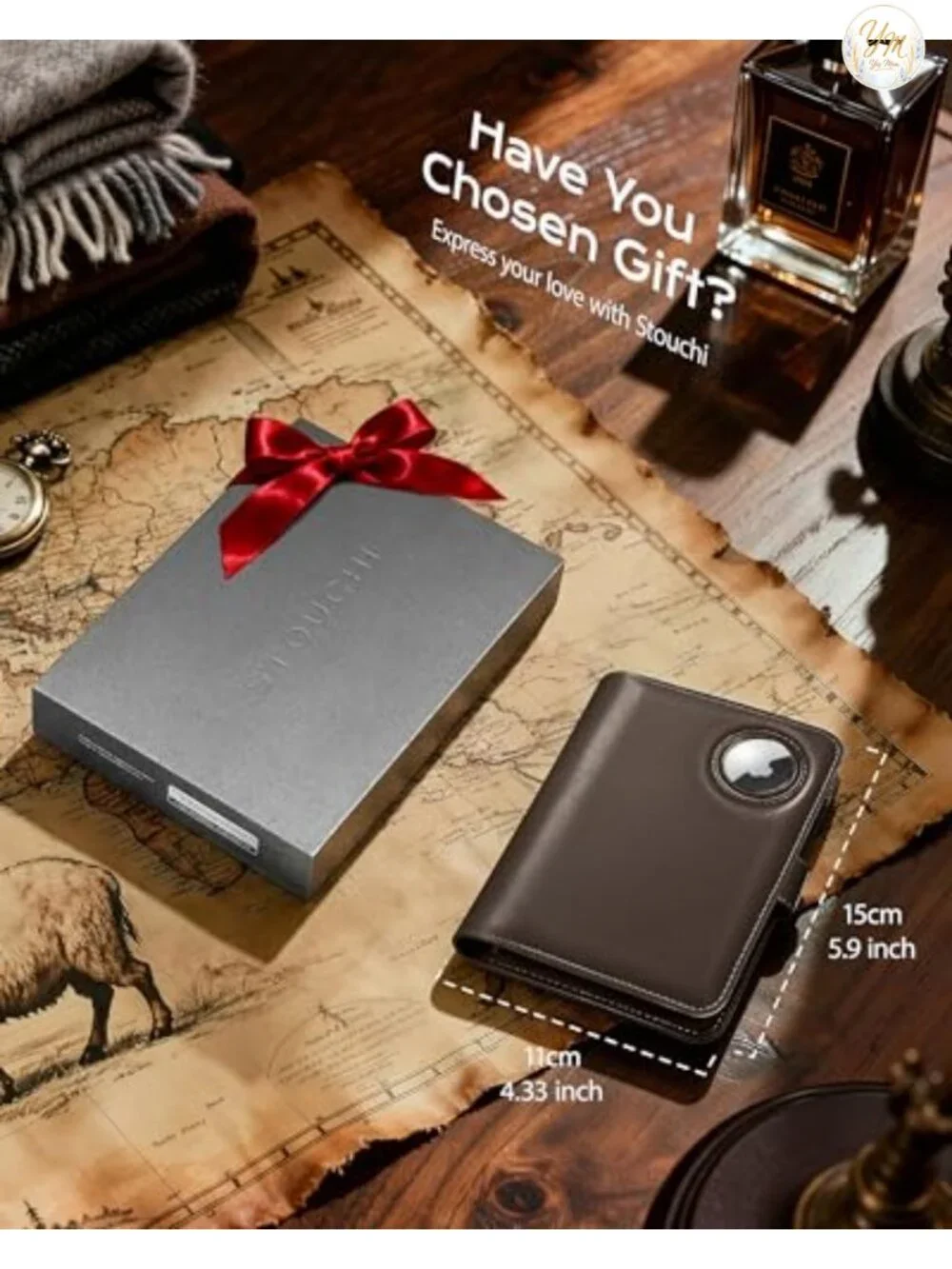 Passport Holder with Detachable Magnetic Card Case, RFID-Blocking Vegan Leather